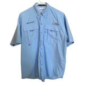 Columbia Men's button down PFG Shirt SZ S/P with SPACEX logo pre-owned